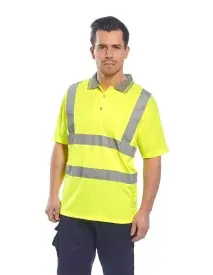 Tricou Polo Hi-Vis cu Maneci Scurte