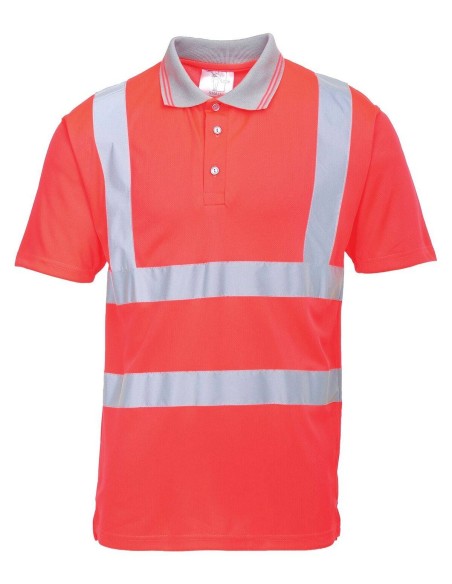 Tricou Polo Hi-Vis cu Maneci Scurte