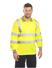 Tricou Polo HiVis cu maneci lungi