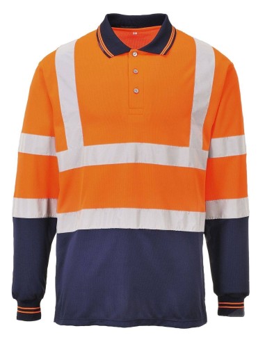 Tricou Polo Two-Tone cu Maneci Lungi Tricou Polo Two-Tone cu Maneci Lungi