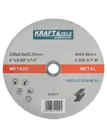 Disc de taiere, 230x2,5x22.23mm, KD975, Kraft&Dele