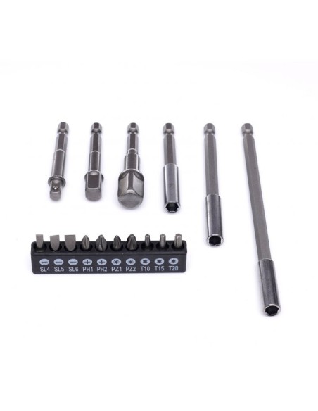 Set suporturi, adaptoare si biti 16 buc, KD10955, Kraft&Dele