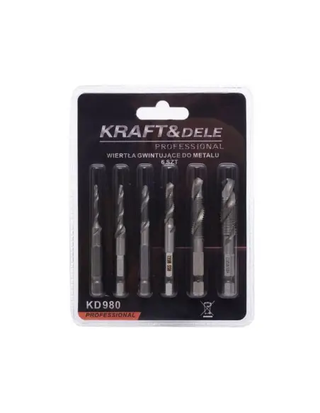 Set burghie pentru filetare, M3 M10, KD980, Kraft&Dele