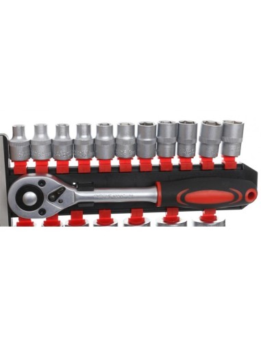 Set chei tubulare, 1/2" 19 buc, KD10108, Kraft&Dele