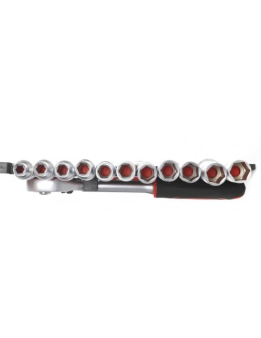 Set chei tubulare, 1/2" 19 buc, KD10108, Kraft&Dele