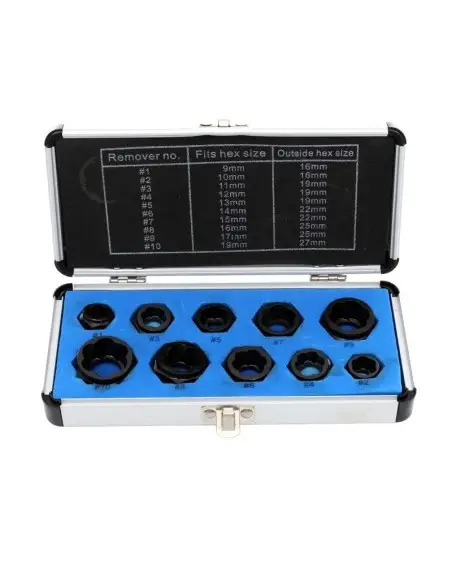 Extractoare pentru suruburi defecte, 10 buc, KD10268, Kraft&Dele
