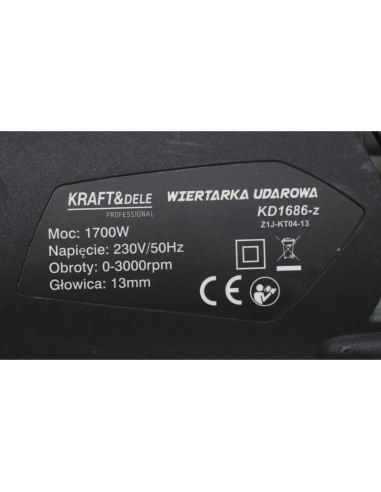 Bormasina cu trei functii, 1700W, KD1685-Z, Kraft&Dele