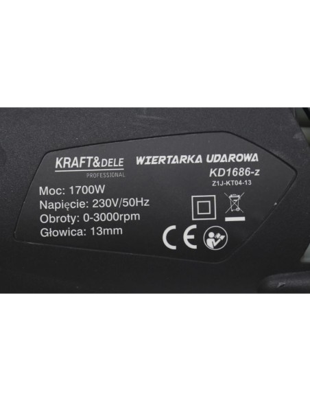 Bormasina cu trei functii, 1700W, KD1685-Z, Kraft&Dele