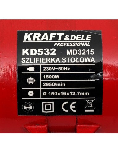 Polizor dublu de banc, 1700W, KD532, Kraft&Dele