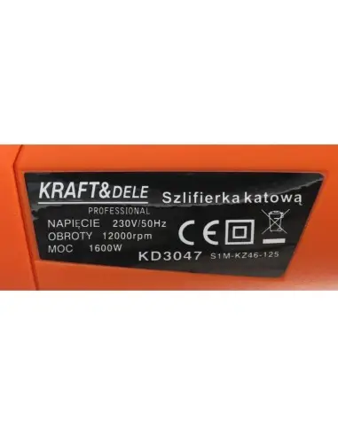 Polizor unghiular, 1600W 125mm, KD3047, Kraft&Dele