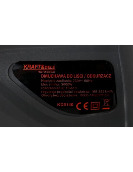 Suflanta/aspirator de gradina, 3600W, KD5140, Kraft&Dele Suflanta/aspirator de gradina, 3600W, KD5140, Kraft&Dele