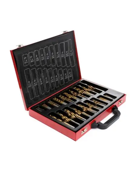 Set burghie din titan, HSS pentru metal 170 buc, KD991, Kraft&Dele Set burghie din titan, HSS pentru metal 170 buc, KD991, Kraft&Dele