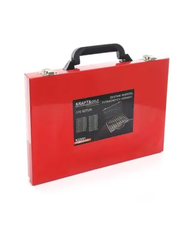 Set burghie din titan, HSS pentru metal 170 buc, KD991, Kraft&Dele Set burghie din titan, HSS pentru metal 170 buc, KD991, Kraft&Dele