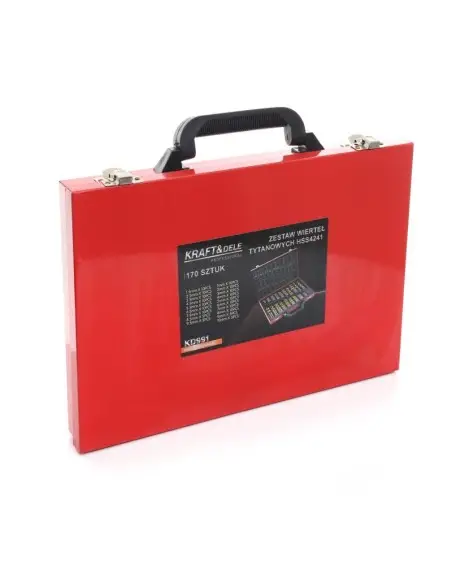 Set burghie din titan, HSS pentru metal 170 buc, KD991, Kraft&Dele Set burghie din titan, HSS pentru metal 170 buc, KD991, Kraft&Dele