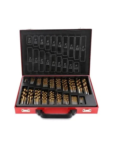Set burghie din titan, HSS pentru metal 170 buc, KD991, Kraft&Dele Set burghie din titan, HSS pentru metal 170 buc, KD991, Kraft&Dele