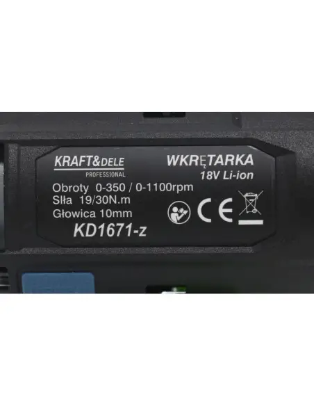 Autofiletanta, 2 acumulatori 18V 1300Ah, KD1671-Z, Kraft&Dele