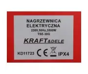 Incalzitor electric, 3.5kW, KD11723, Kraft&Dele