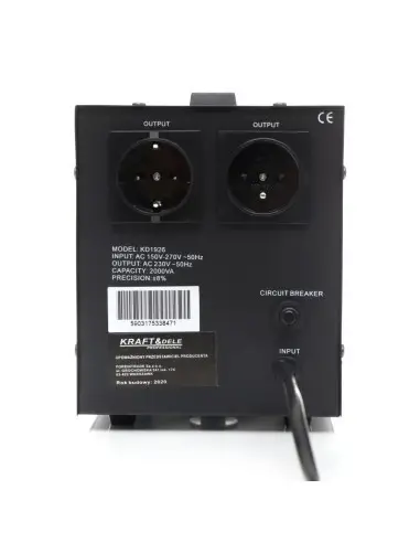 Stabilizator de tensiune, 2000VA 230V, KD1926, Kraft&Dele