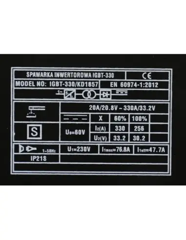 Aparat de sudura, 330A, KD1857, Kraft&Dele Aparat de sudura, 330A, KD1857, Kraft&Dele