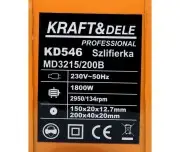 Polizor de banc umed/uscat, 1800W, 2950 rpm, KD546-Z, Kraft&Dele