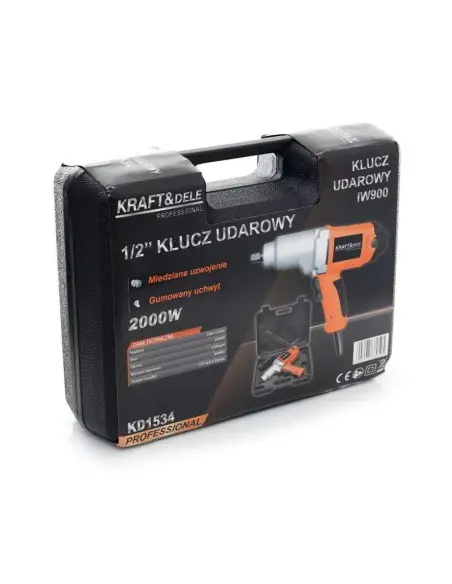 Pistol impact electric, 2000W 800Nm, KD1534, Kraft&Dele