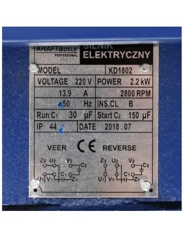 Motor electric monofazic, 2.2KW 220V, KD1802, Kraft&Dele