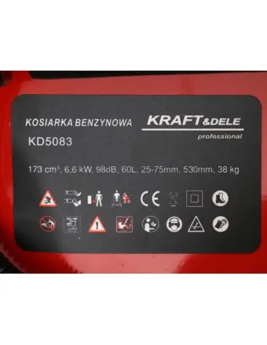 Masina de tuns iarba, benzina 6.6kW, KD5083, Kraft&Dele