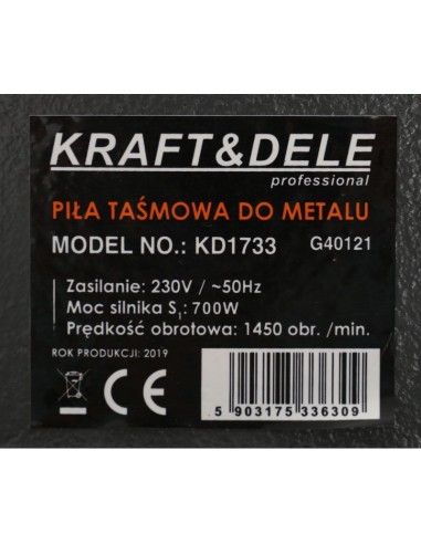 Fierastrau prelucrare metal, 700W, KD1733, Kraft&Dele