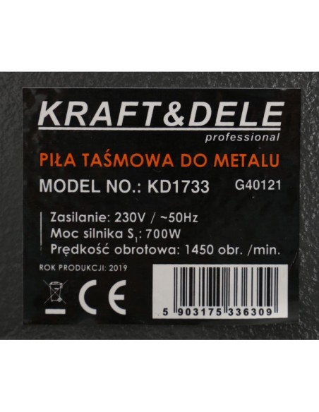 Fierastrau prelucrare metal, 700W, KD1733, Kraft&Dele