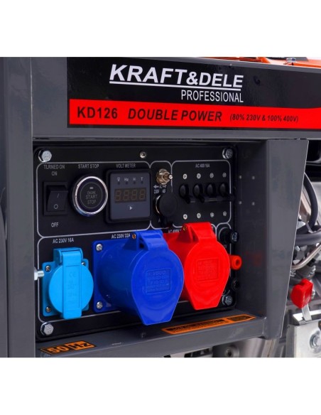 Generator curent diesel, 8KW 80% 230/380V, KD126, Kraft&Dele
