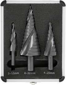 Set 3 burghie metal, conice in trepte 4-32 mm, V05052, Verke