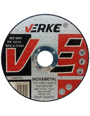 Disc taiere metal, 125mm, V44110, Verke Disc taiere metal, 125mm, V44110, Verke