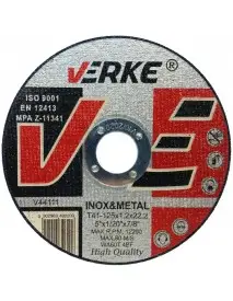 Disc de taiere inox/metal,Verke,  125  mm, V44111