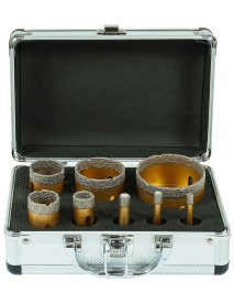Set 8 carote diamantate, pentru gresie beton piatra, V05091, Verke