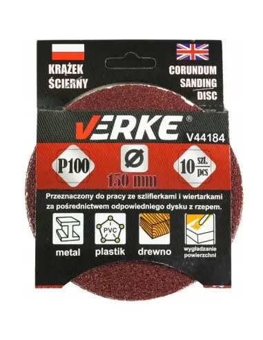 Set 10 discuri textile, abrazive, V44184, Verke Set 10 discuri textile, abrazive, V44184, Verke