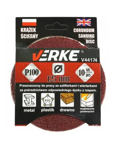 Set 10 discuri textile, abrazive, V44174, Verke Set 10 discuri textile, abrazive, V44174, Verke