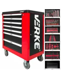 Dulap carucior atelier 7 sertare, 450 kg, V33107, Verke