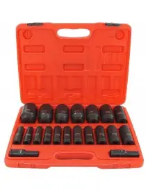 Set de chei tubulare, impact 20 piese 10-38mm, V39463, Verke
