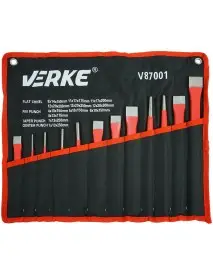 Set dornuri si dalti, 12 buc otel calit, V87001, Verke