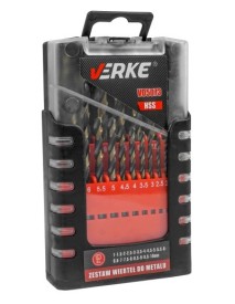 Set burghie pentru metal, 1-10 mm 19 buc, V05073, Verke