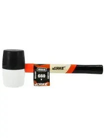 Ciocan de cauciuc, Verke, maner din lemn 660g, V86550