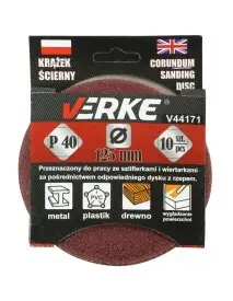 Disc abraziv, 125mm P40 10buc, V44171, Verke