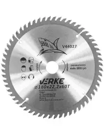 Disc de taiere pentru lemn 180x22.2mm, V44027, Verke