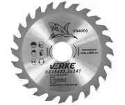 Disc de taiere lemn, 115x22.2 mm, V44000, Verke