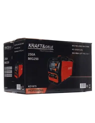 Aparat de sudura, 250A MIG/MMA/LIFT TIG, KD1875, Kraft&Dele