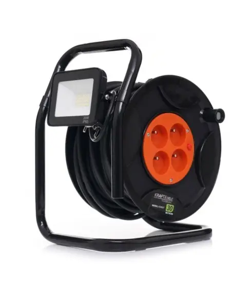 Prelungitor cu tambur, 30m cu LED, KD4037, Kraft&Dele