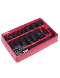 Trusa tubulare, de impact 1/2" 16 buc, KD11762, Kraft&Dele