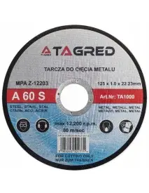 Disc debitare metal, 1 x 22.2 mm, TA1000, Tagred