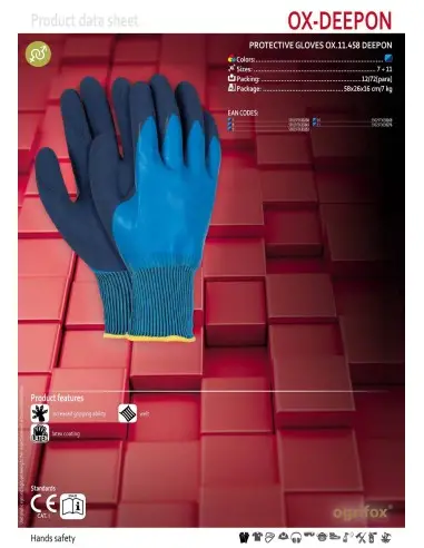 Set 12 perechi Manusi de protectie Acoperite cu latex