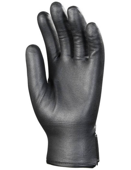 Manusi de protectie negre NITRIL , inchidere cu scai la incheietura GANTELINE